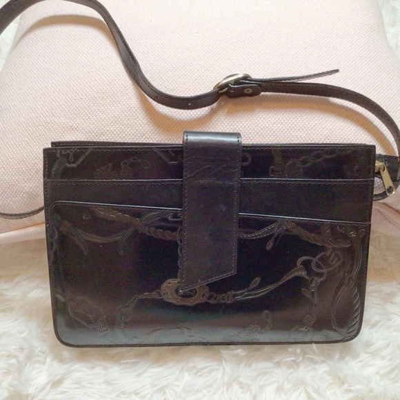 Real Leather Bag Chain Rope Link Belt Print Tool Made Italy Vero Cuoio Fancy RL - Picture 1 of 9